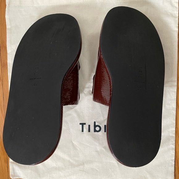 Tibi Beryen Naplack Sandal, Chocolate size 35 - Picture 8 of 8